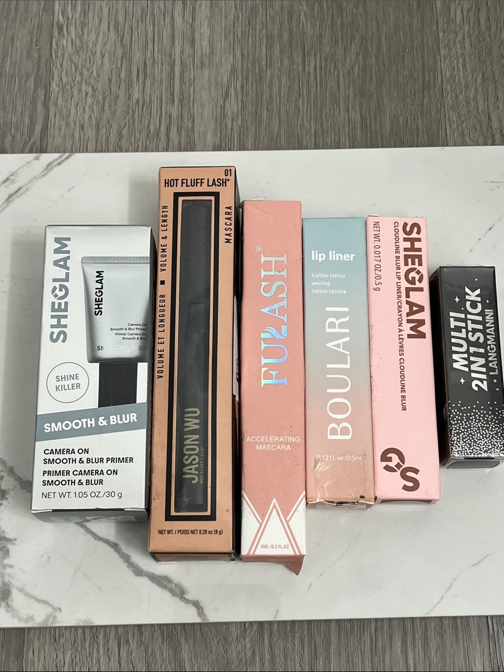 Korean beauty makeup lot Sheglam and more primer mascara lip liner